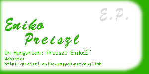 eniko preiszl business card